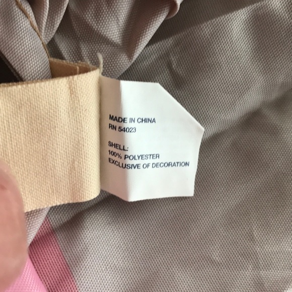 GAP (RED) Packable Striped Tote Folds Into Pocket - Picture 8 of 12